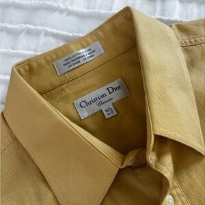 Vintage Christian Dior Butter Yellow Dress Shirt